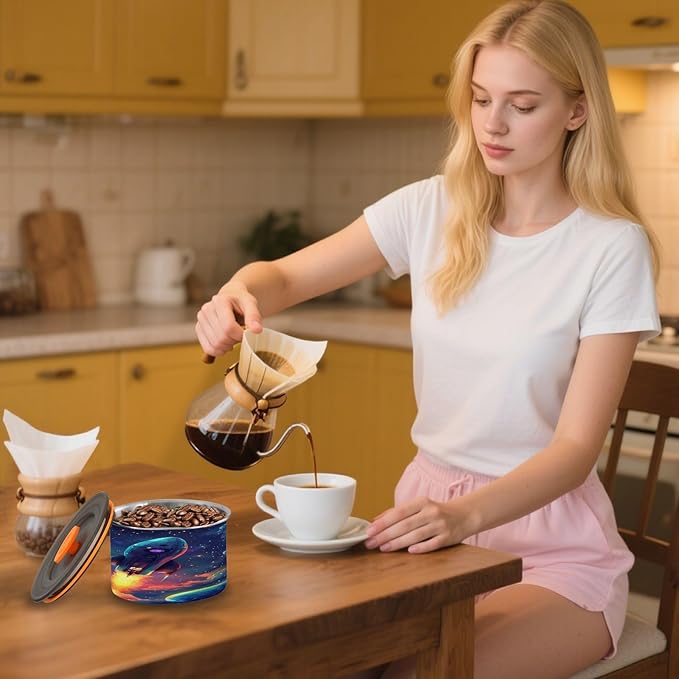 ALAZA Starry Sky Cloud Planet Coffee Canister 30oz miniatura 9