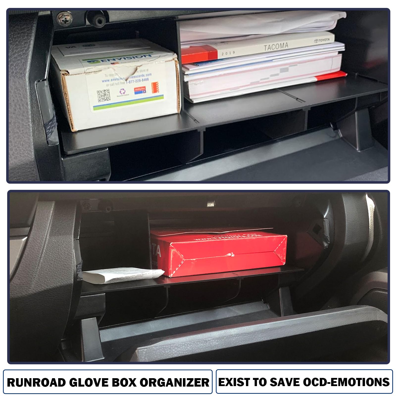 For Toyota Tacoma 24-25 Car Passenger Storage Box Organizer Glove Box Dividers For Toyota Tacoma 24-25 Car Passenger Storage Box Organizer Glove Box Dividers