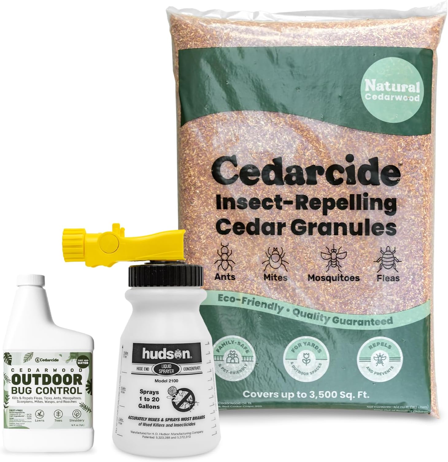 Outdoor Lawn and Garden Kit (Small) Includes Outdoor Bug Control Concentrate Cedar Oil Pint and Cedarcide Granules
