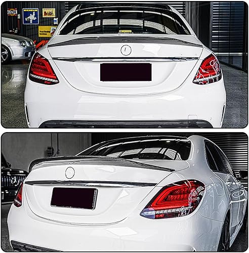 Miniatura 2 de MCARCAR KIT Alerón de maletero de fibra de carbono W205 para Mercedes Benz 2015-2021 Clase C C300 C180 C200 C250 C400 C43 C63 AMG Sedan tapa trasera