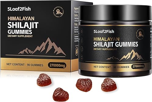 Gomitas Shilajit orgánicas, suplemento de gomitas Shilajit puras del Himalaya para hombres, gomitas Shilajit doradas para mujeres, minerales