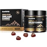 Organic Shilajit Gummies, Pure Himalayan Shilajit Gummies for Men Supplement, Gold Shilajit Gummies for Women，Natural 85+ Trace Minerals, Ashwagandha, Black Seed Oil Extract, 90 Gummies