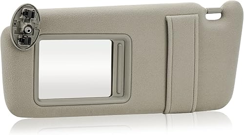 Reemplazo de visera parasol para lado izquierdo del conductor, color beige, compatible con Toyota Camry 2007 2008 2009 2010 2011 sin techo corredizo