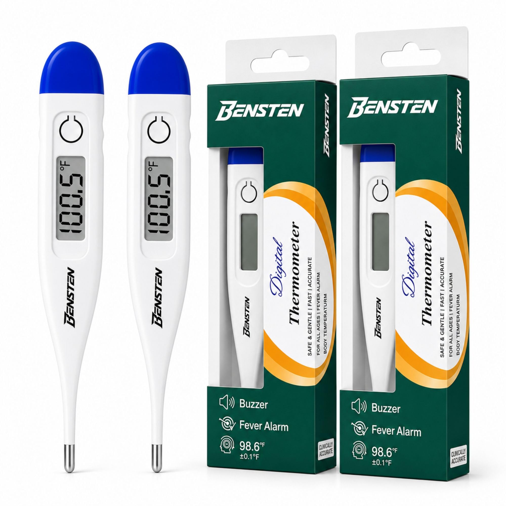 Digital Thermometer Pack of 2 for Home Use | Oral Body Thermometer with Clear Display-image-44
