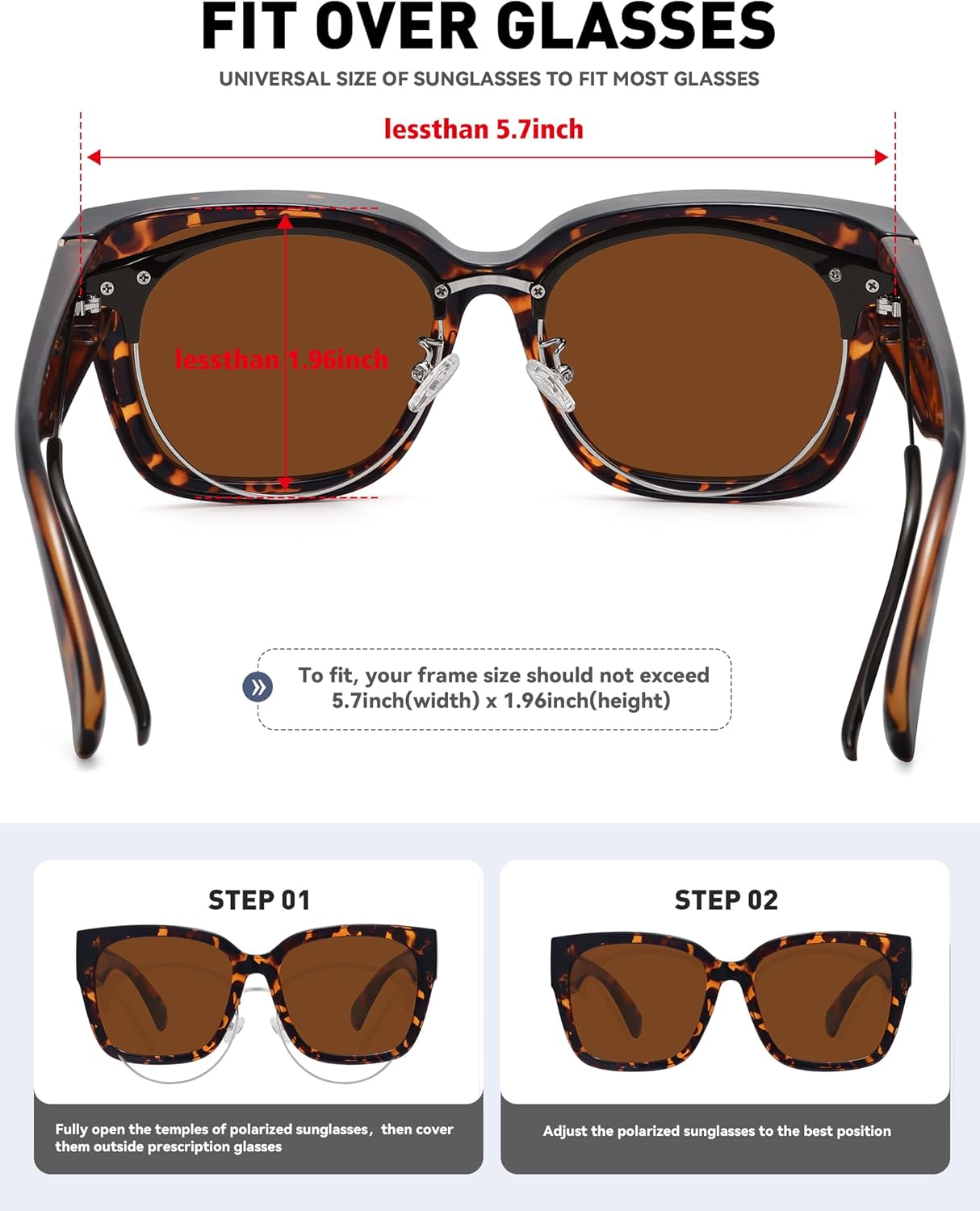 MEETSUN Oversized Fit Over Glasses Sunglasses for Women Men Large Trendy Polarized Sunglasses for Driving UV Protection - Image 4