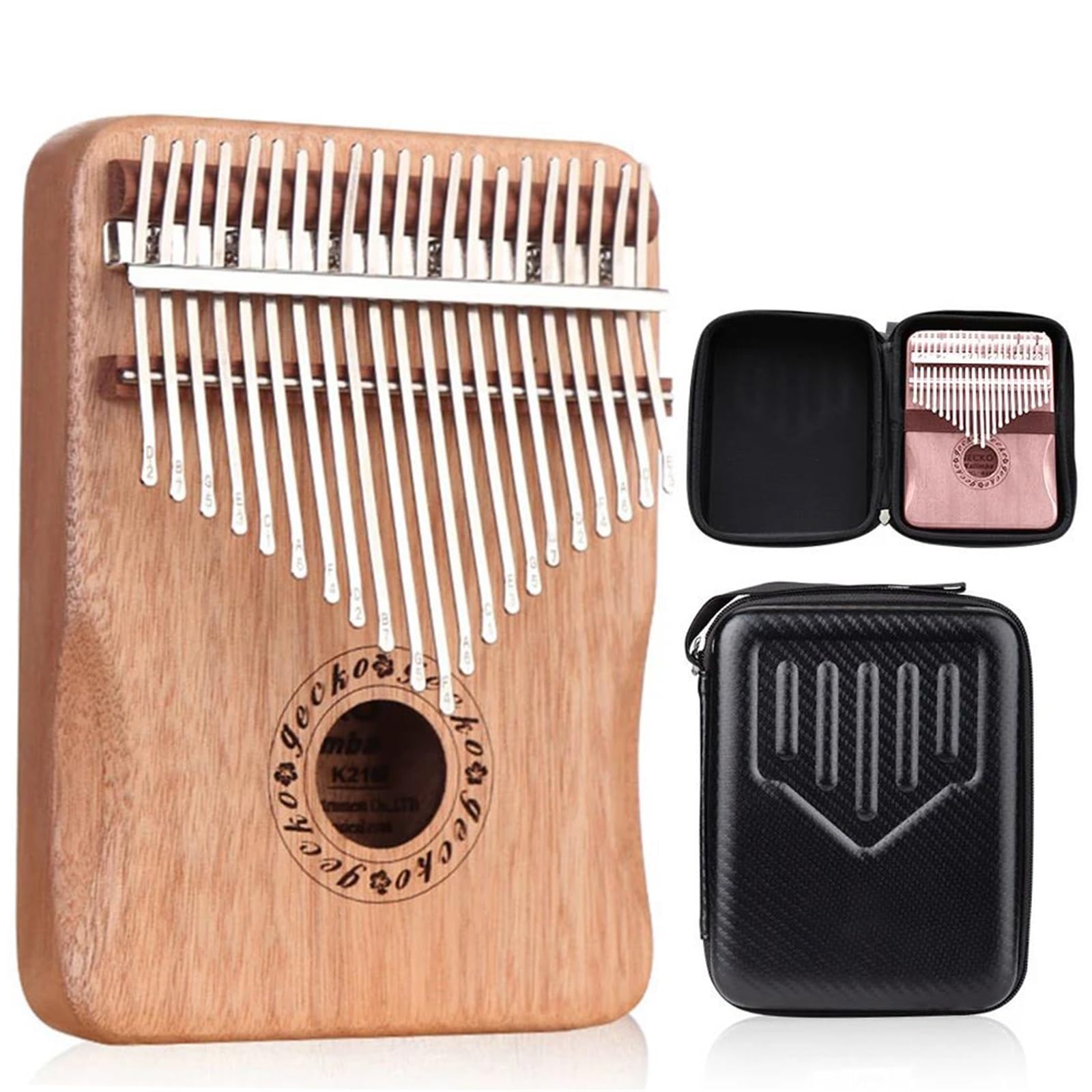 Fortepian Na Kciuk Kalimba 21-klawiszowy Mahoniowy Fortepian Kciukowy Instrument Muzyczny Instrument Muzyczny Na Palec(Style 2)
