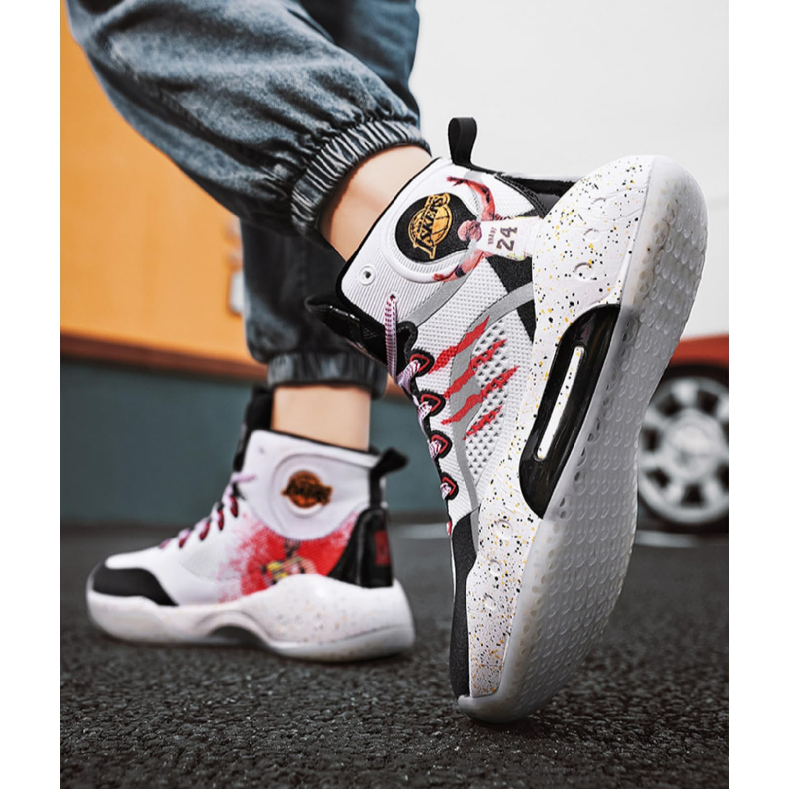 Scarpe Basket Uomo Donna Collo Alto Traspirante Sportive Allenamento