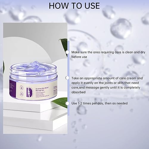Miniatura 6 de 2 unidades de gel morado para el dolor de las articulaciones, gel de masaje calmante para aliviar el dolor, crema reparadora de articulaciones