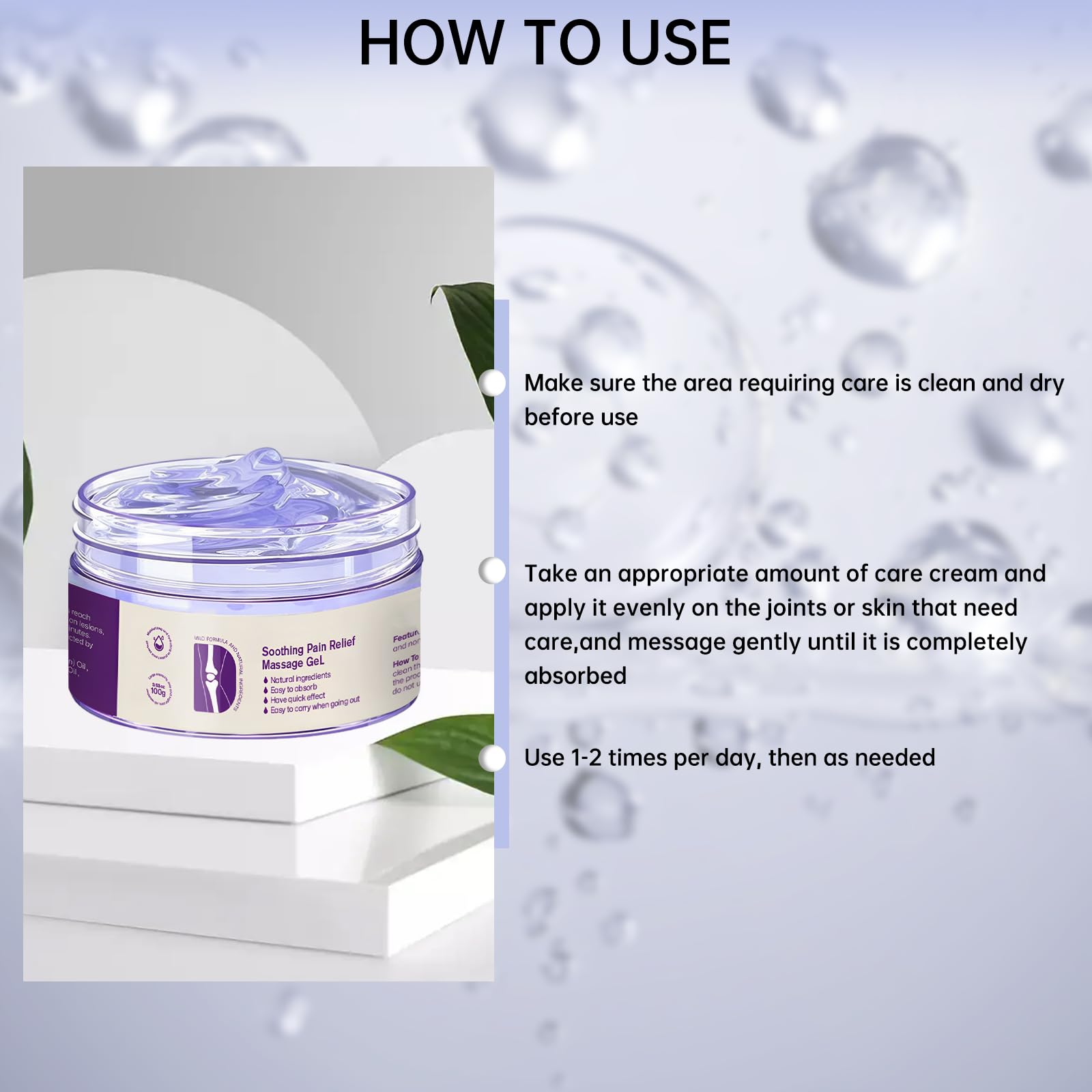 2PCS Joint Pain Relief Purple Gel Soothing Massage Cream,Joint Purple Gel Soothes Knees Lumbar Neck Hands and Feet Jointgel Activities Throughout The Body — Amazon image 6