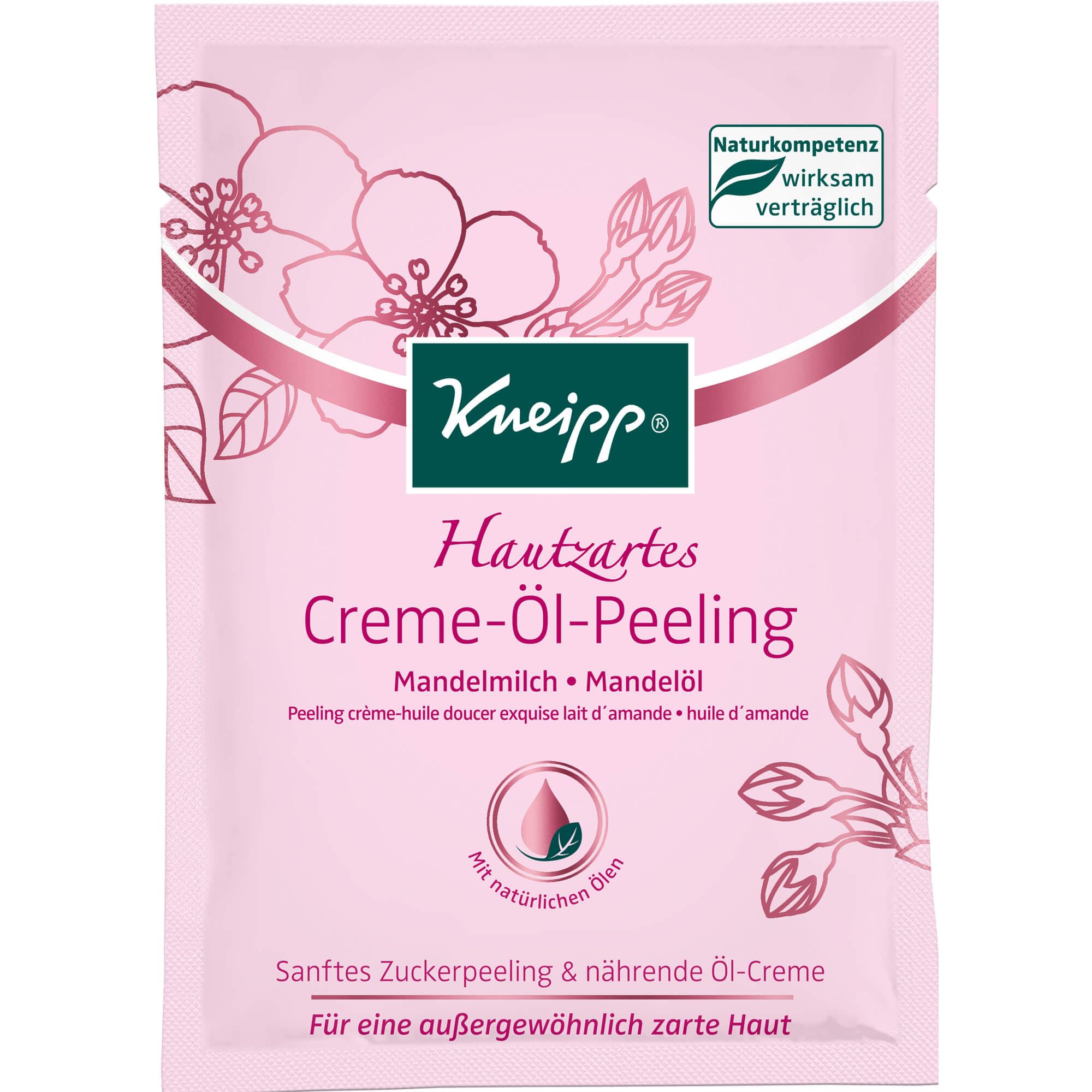 Kneipp Skin-Delicate Cream Oil Scrub 40ml - Gently Removes Dead Skin Cells - Body Exfoliant