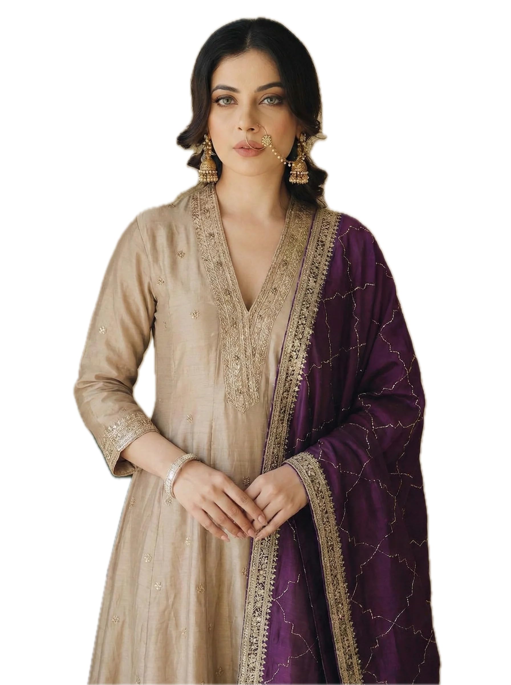 lookmark Women's Silk Blend Printed Kurta Set | Kurti with Pants | Ethnic Traditional Outfit-picture-17