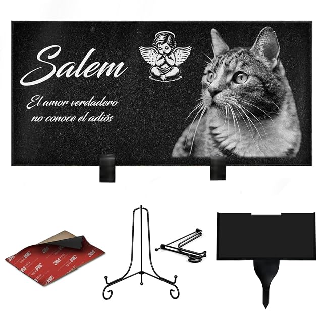 Foto 2 de 5 de Eternel - Placa funeraria Personalizada Ángel para Animales