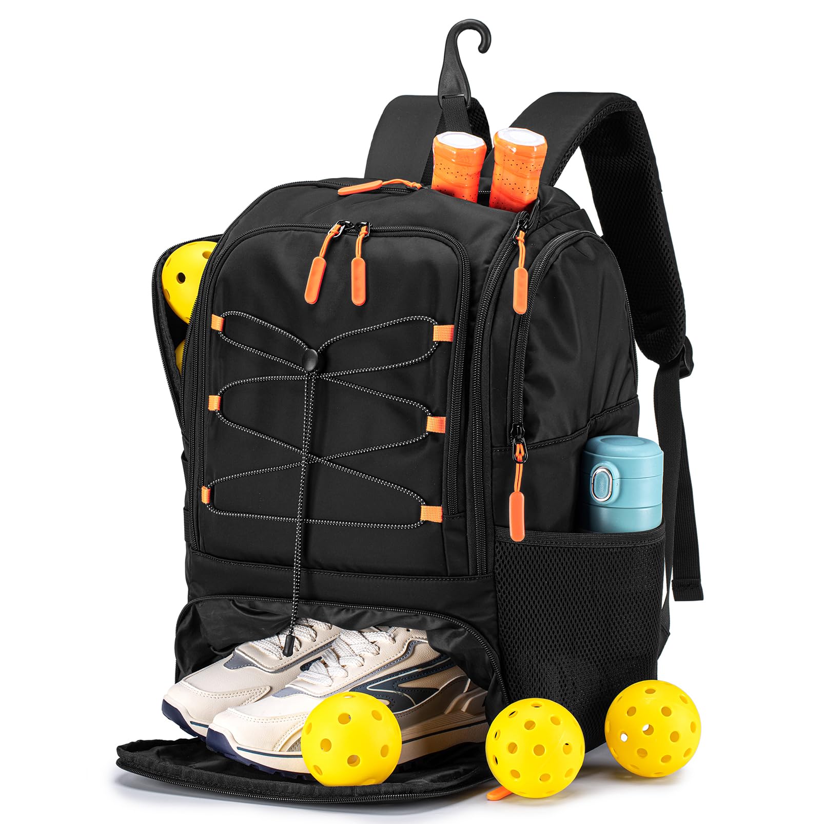 Large Pickleball Bag with Shoe Compartment 27L Pickleball Backpack