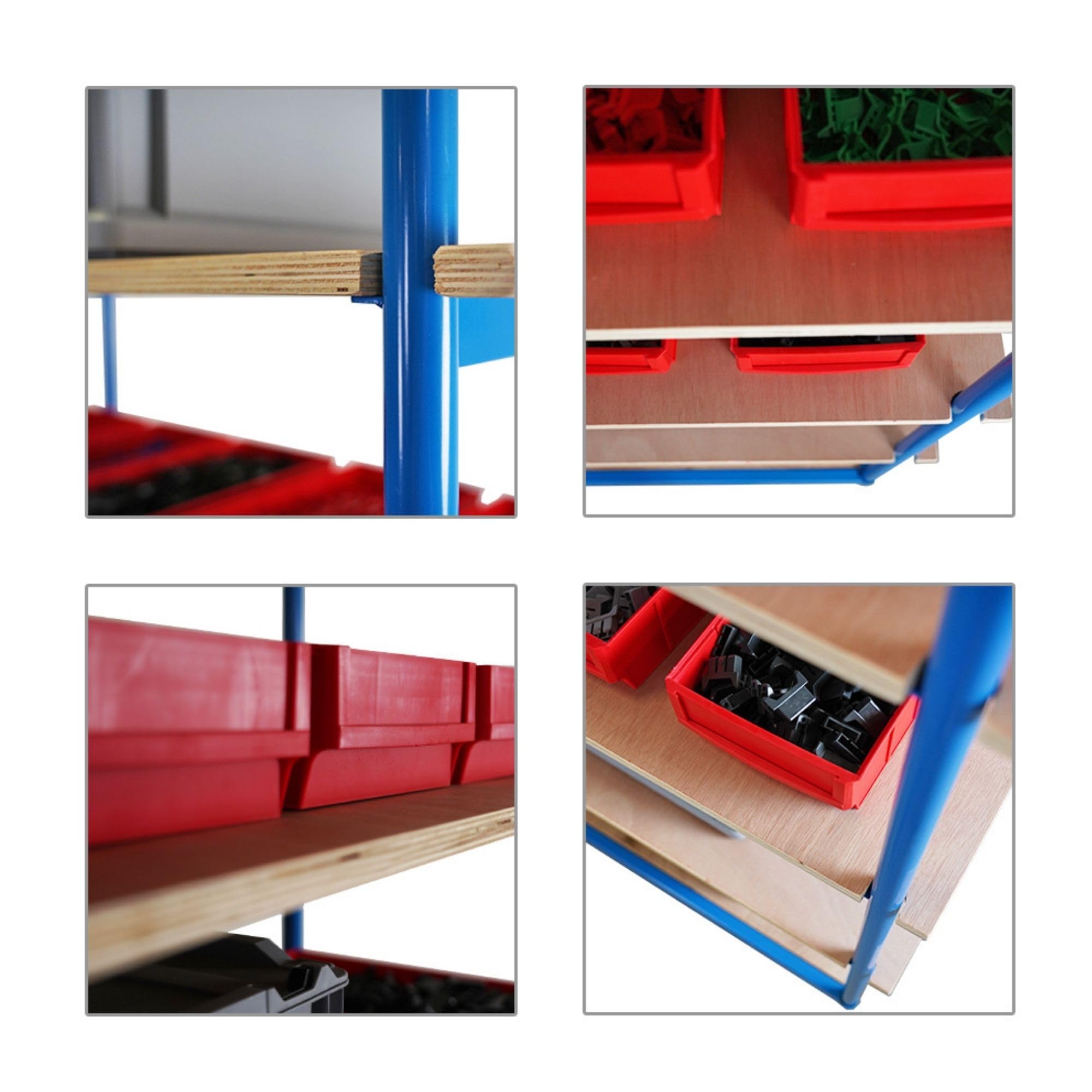 PROREGAL Profi Etagenwagen Kommissionierwagen Kommissionierregal Regalwagen mit 5 Etagen | HxBxT 186x111X50cm | Traglast 400 kg | 2X Lenkrollen mit Feststellbremse & 2X Bockrollen | Lichtblau