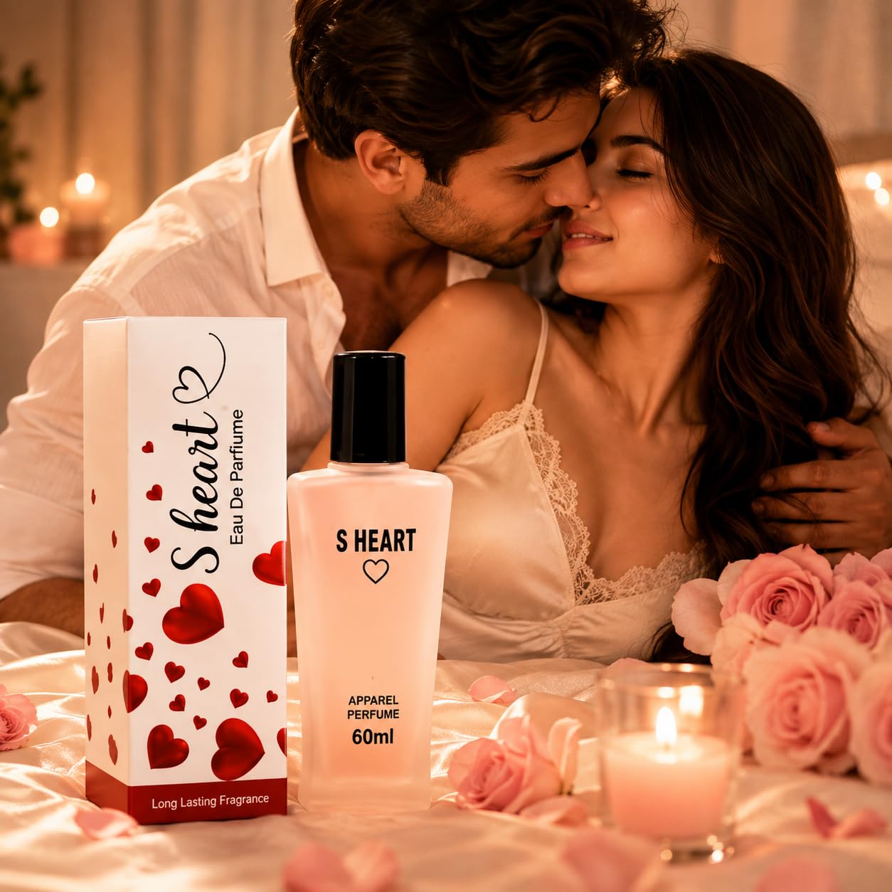 S Heart Eau De Parfum 60ML | Long Lasting Romantic Perfume for Men & Women | Premium Luxury Fragrance Spray for Date Night, Daily Wear, Parties & Special Occasions-image-34