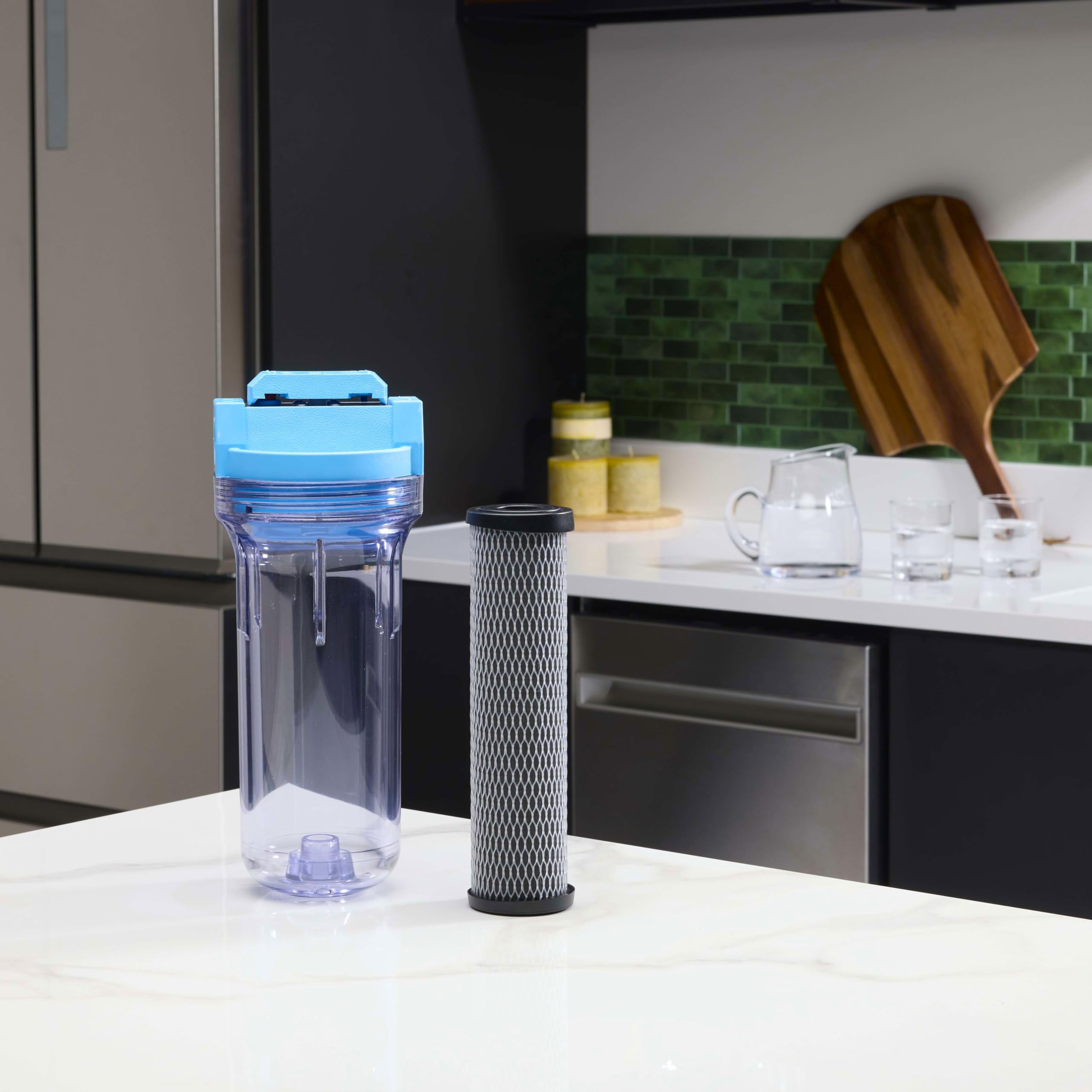 Omni Corporation U25E - Sistema de filtro de agua para toda la casa con carcasa transparente