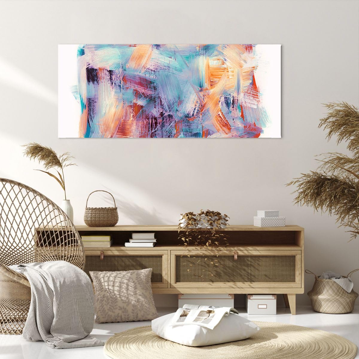 Moderne Impression Sur Toile 160x50cm Image Tableau Decoration Murale La Géologie L'islande Meadow Tableaux Decoratifs Muraux Chambre Panoramique Deco Cadre Décoration Salon Art Wall AB160x50-3171