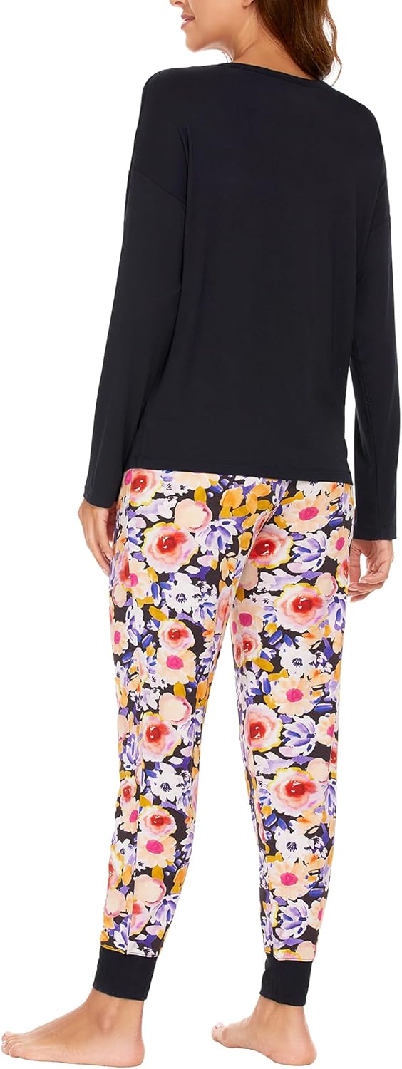 GYS Women's Pajama Sets Bamboo Viscose Long Sleeve Sleepwear with Pants Soft Pjs Lounge Set Ladies Loungewear - Image 3