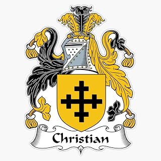 Christian Coat of Arms - Family Crest Sticker Vinyl Bumper Sticker Decal Waterproof 5"