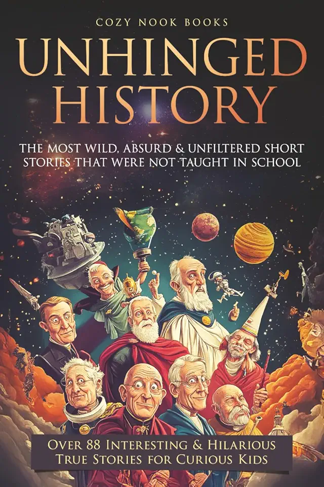 Unhinged History: The Most Wild, Absurd &amp; Unfiltered Short Stories That Were NOT Taught in School. Over 88 Interesting &amp; Hilarious True Stories for Curious Kids