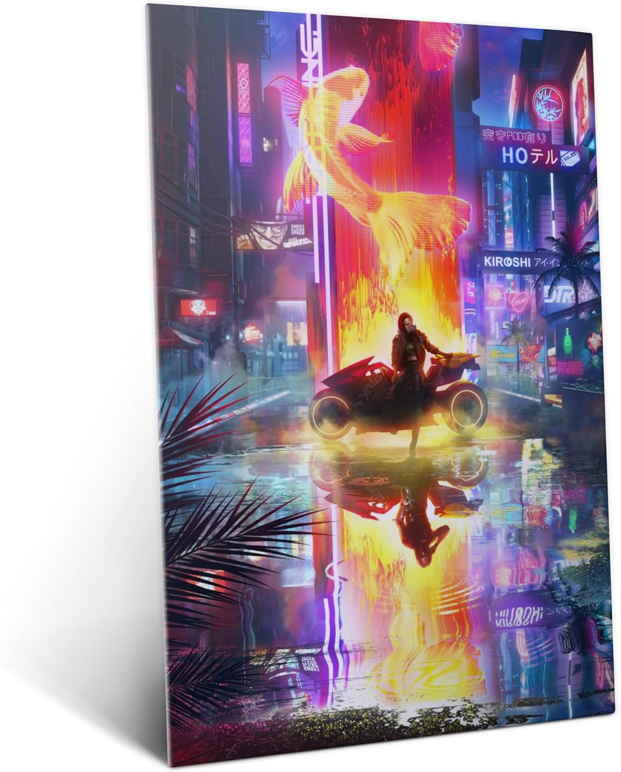 Displate Cyberpunk Metal Poster Magnetic Mounting Officially Licensed Cyberpunk Poster Phantom Liberty by Valeriia Reflection 17.7" x 12.6"