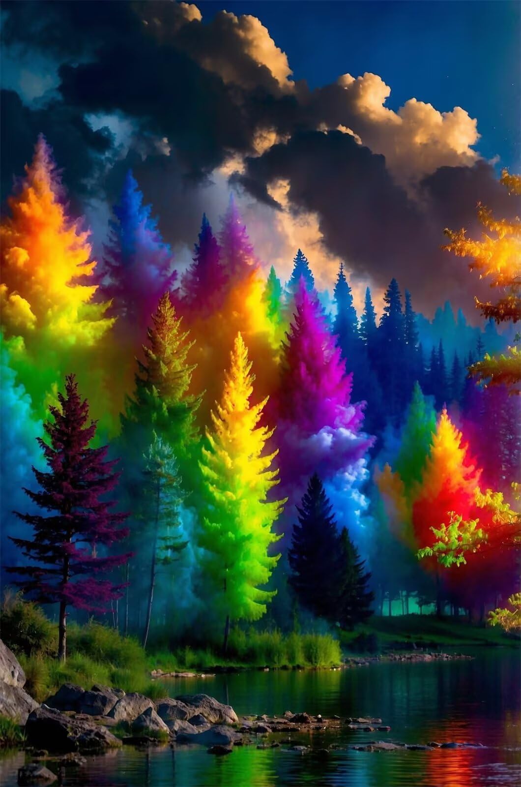 Puzzle 1500 sztuk kolorowa dżungla, puzzle niemożliwe, łamigłówki, łamigłówki, gry logiczne dla całej rodziny, puzzle dla dorosłych 1500 sztuk 87 x 57 cm