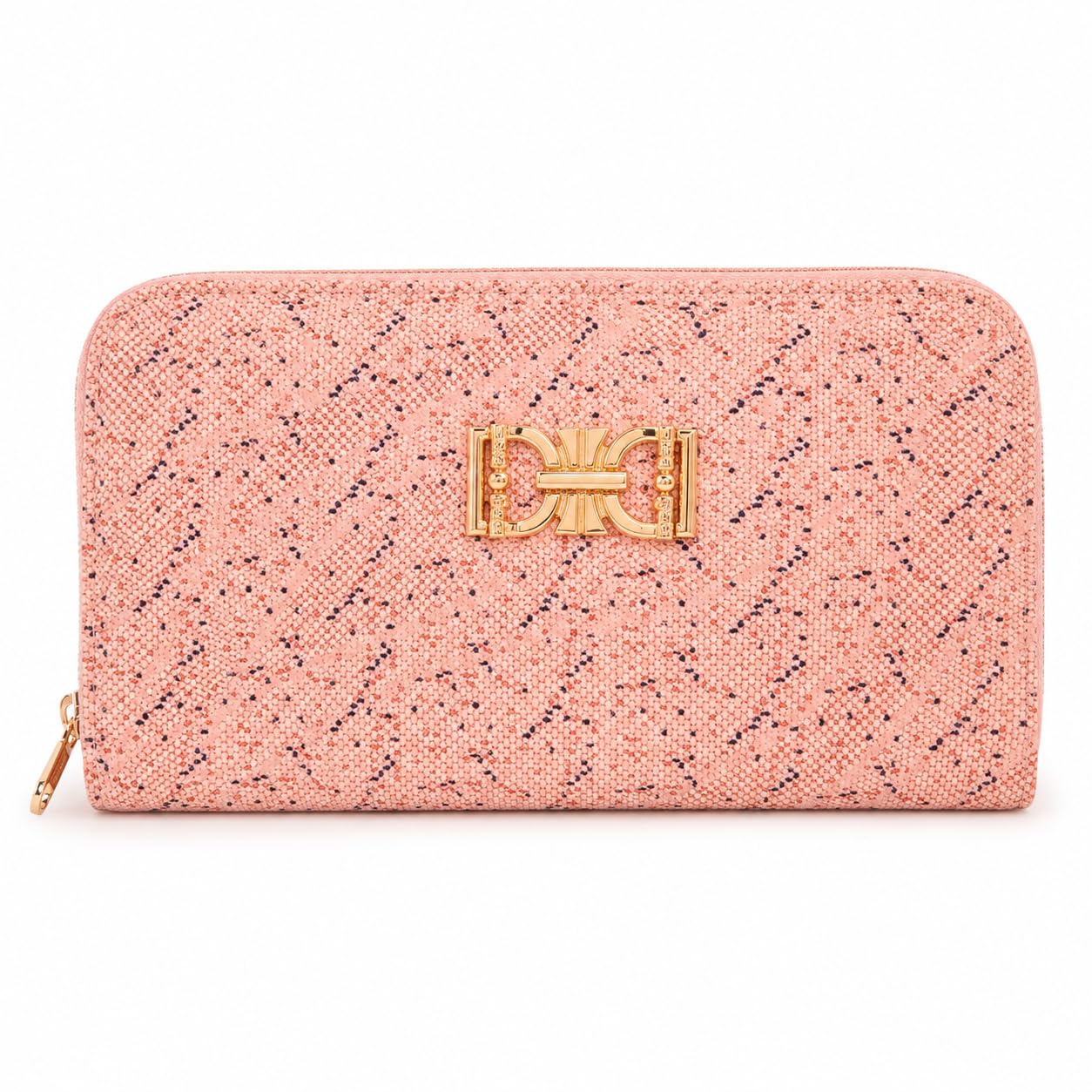 Peach Wallet for Ladies with Gold-Tone Hardware-image-18