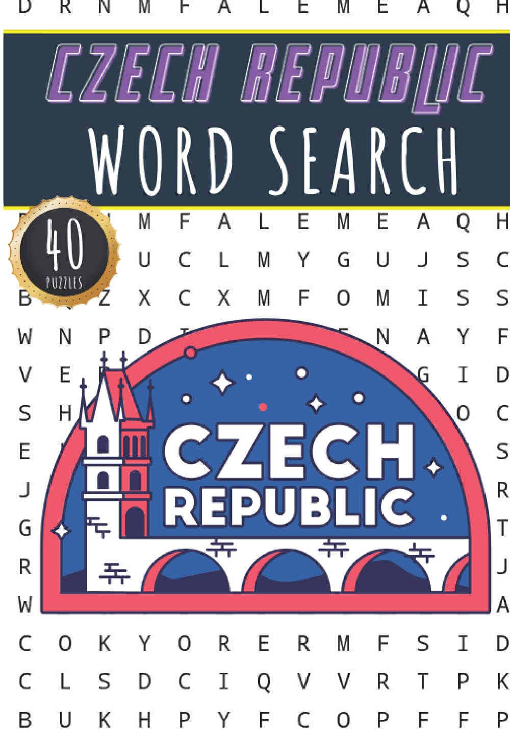 Czech Republic Word Search: 40 Fun Puzzles With Words Scramble for Adults, Kids and Seniors | More Than 300 Czech Words On Cities, Famous Place and ... and Heritage, Czech Terms and Vocabulary