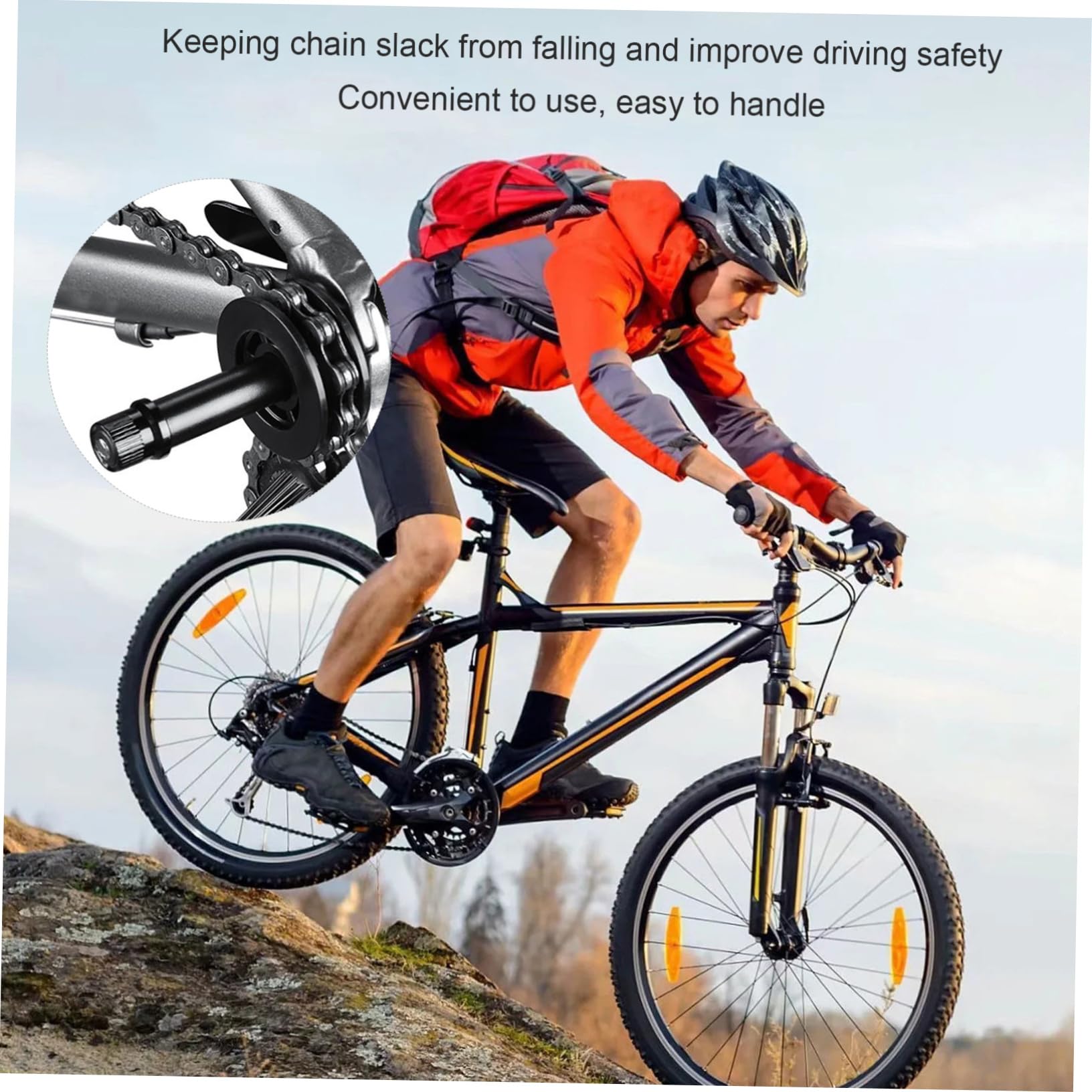 TOYANDONA Tendeur De Chaîne De Vélo Tendeur De Chaîne Arrière Réglable Accessoires De Vélo Tendeur De Chaîne Accessoires De Vélo Plastique Noir
