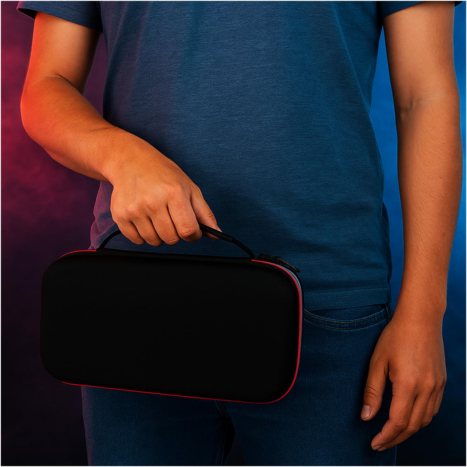Etui Podróżne do Nintendo Switch 2 od MMOBIEL – Kompaktowy Twardy Futerał z 10 Miejscami na Karty Gier, Kieszenią z Siatki, Miękką Wyściółką i 2 Szkłami Ochronnymi – Pokrowiec Ochronny – Czarny
