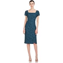 JS Collections Womens Square Neck Cocktail Dress