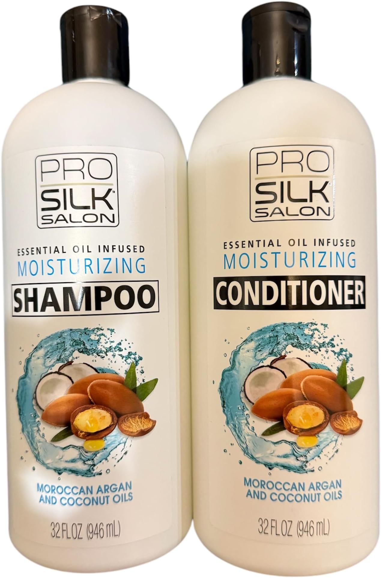 Duo shampoo & condicionador pro silk salon moracan argan adn coconut oil