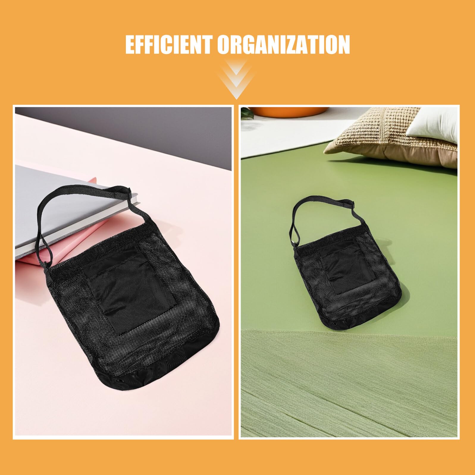 Bolsa Cruzada Para Recolección De Hongos Y Frutas 3 Unidades Para Jardín Manzanas Frutos Secos Hierbas Senderismo Malla Color Negro