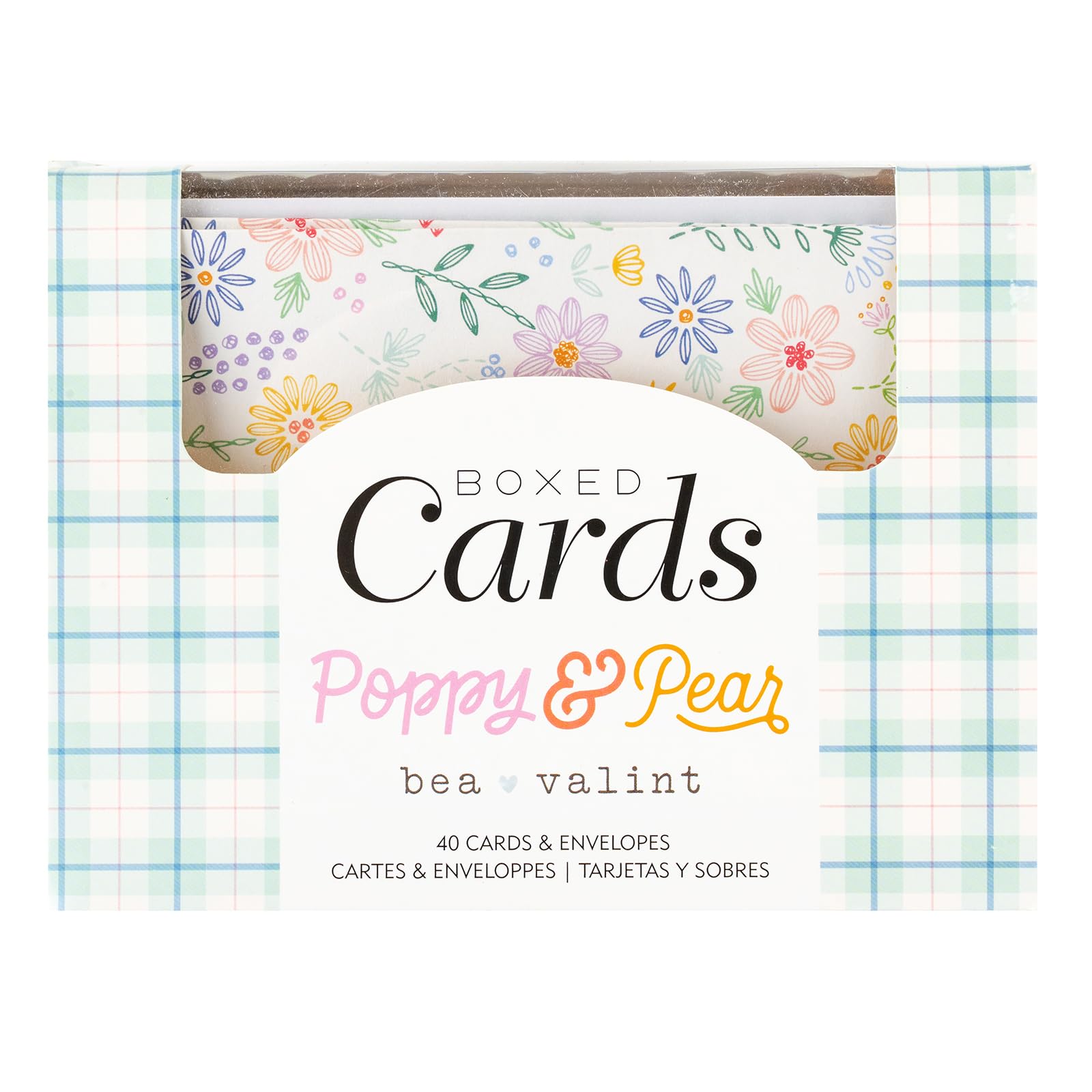 A2 Cards W/Envelopes (4.375"X5.75") 40/Box-Poppy and Pear