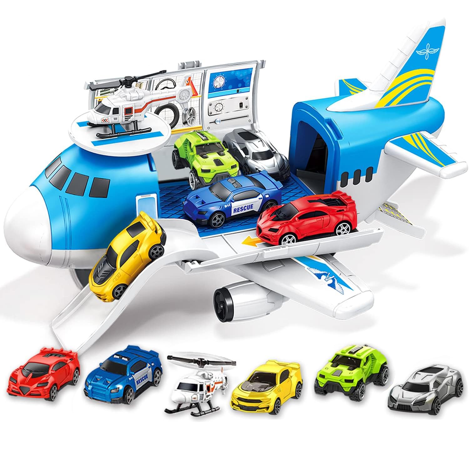 Masroo Airplane Toy, Toy Airplane for Boys Age 4-7, Airplane Toys for 3 Year Old, Toys for 2 3 4 5 Years Old, Aeroplane Toys, Transport Cargo Airplane for Kids, Toys 3+ 4+ 5+ Year