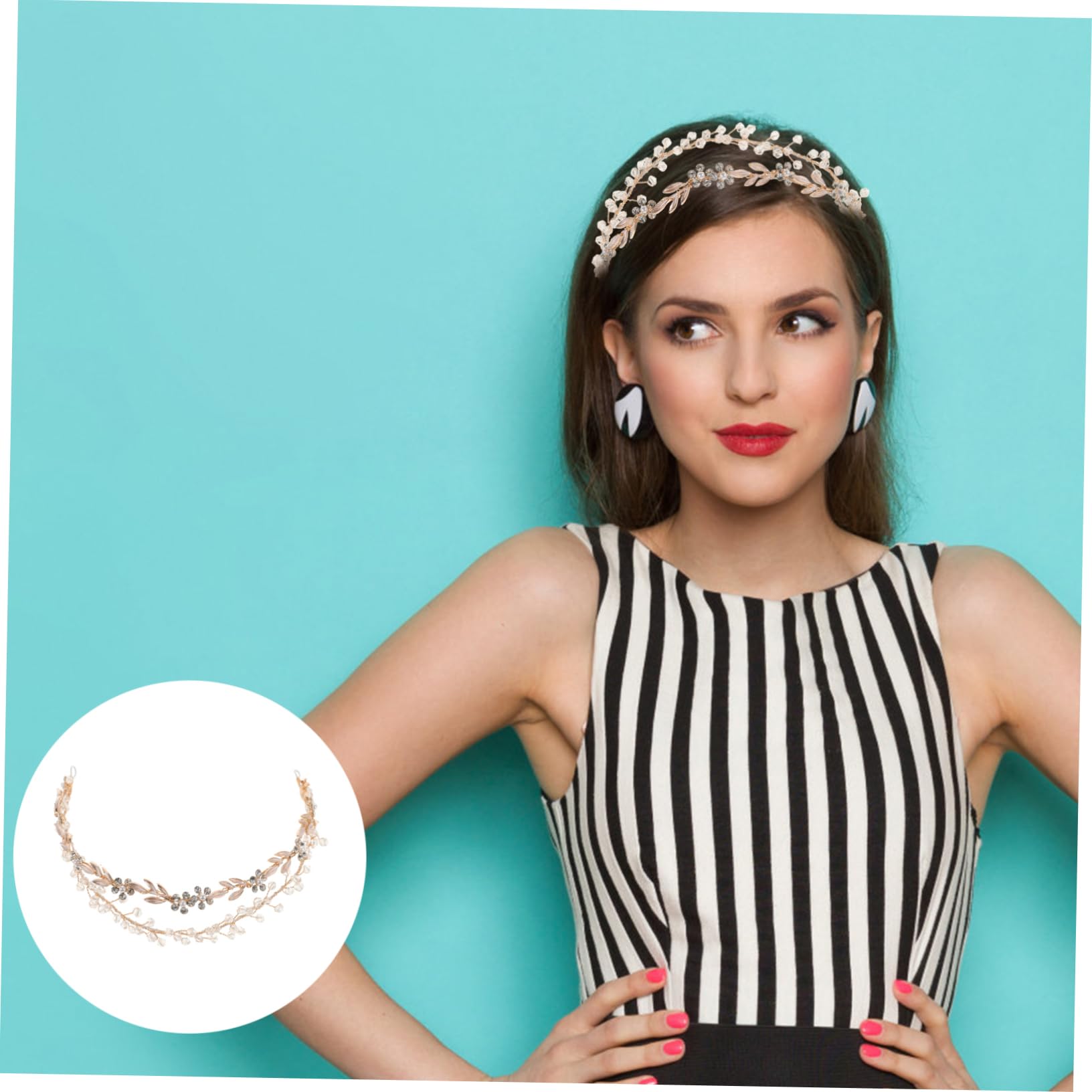 Didiseaon 4pezzi Cerchietto Cristallo e Per Donne Accessorio Per Matrimoni Compleanni e Feste Headband e Confortevole Per Speciali