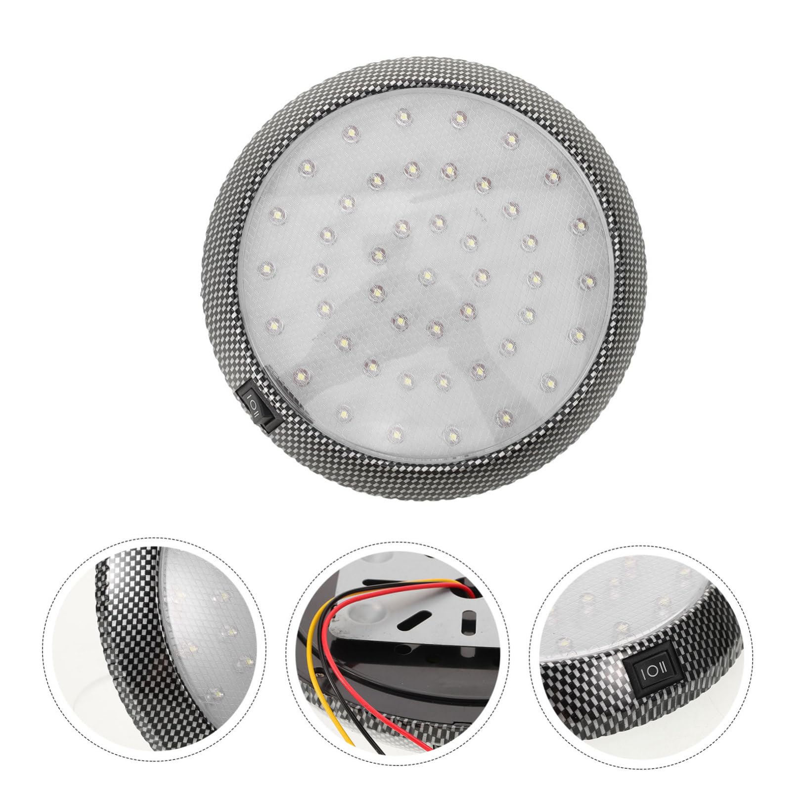 STOBAZA Led Panel Dome Light for Ceiling Car Rv Truck Reading Light Easy to Install Long-life Low Power Consumption