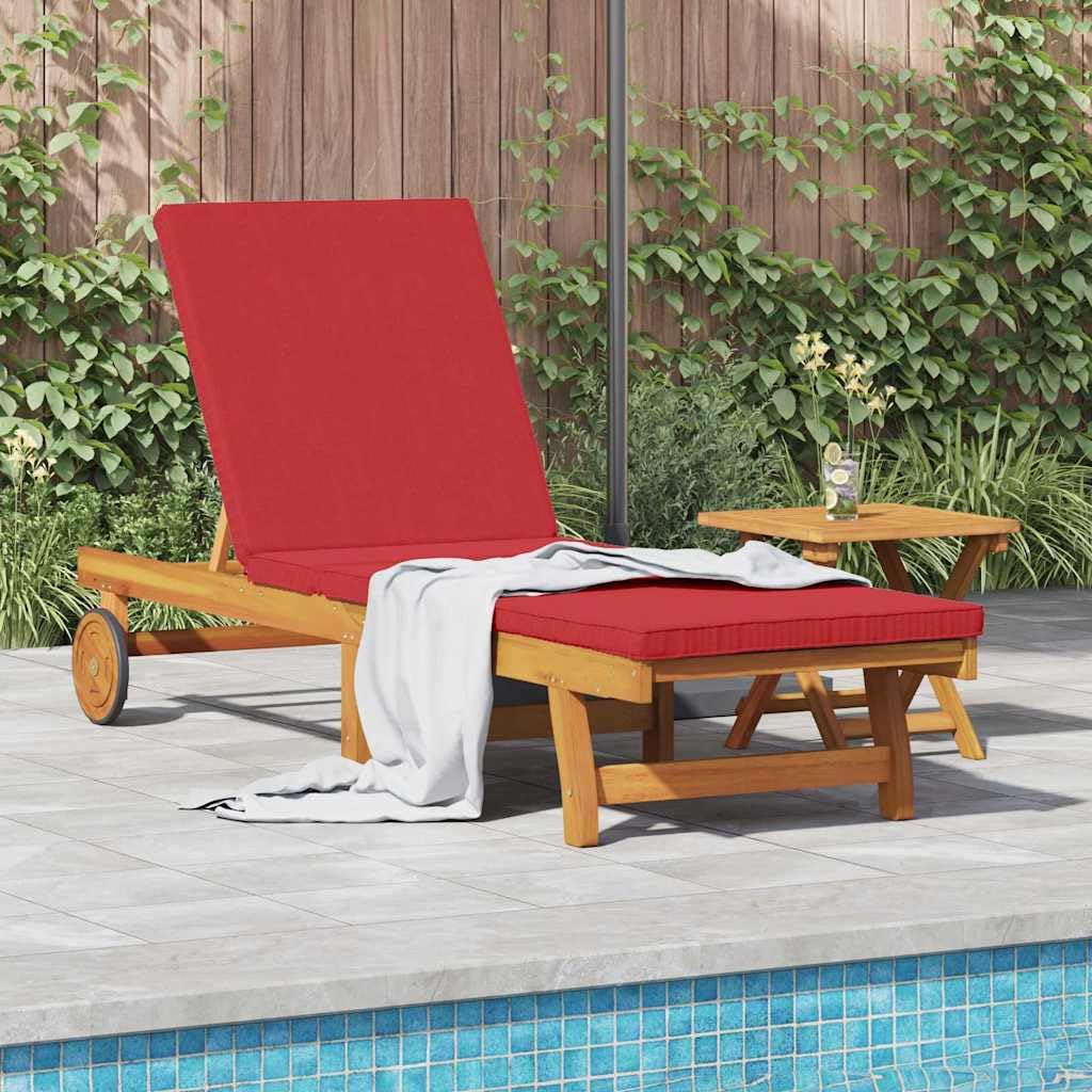 Chaise longue bois acacia massif au design contemporain et résistant
