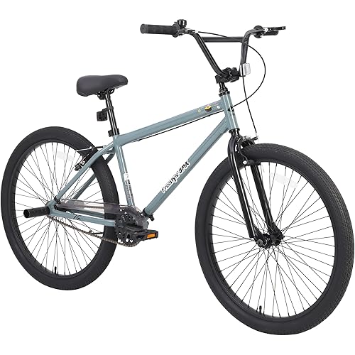 MEGHNA 26 inch BMX Bike Single Speed Unique BMX Style Handlebar Bicycle V - Brake and Caliper Brake Freestyle Bike for Teens Junior Unisex Adult, Going to School, Hanging Out, Short Trip