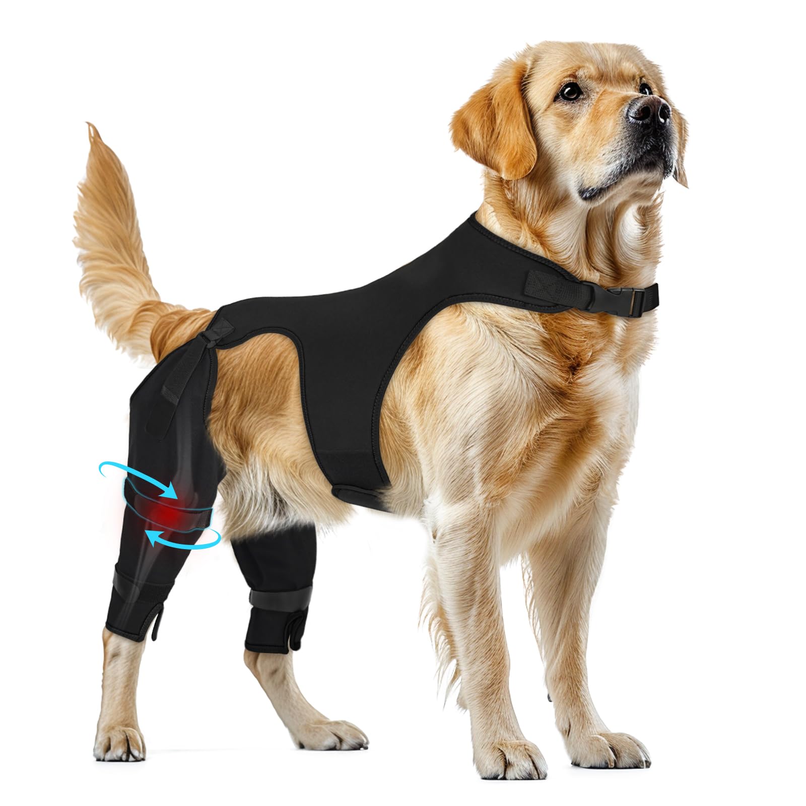 Photo 1 of Supet Dog Rear Leg Sleeve to Stop Licking- Potty-Friendly for TPLO ACL Surgery Leg Injuries, Chew Resistant Washable Recovery Sleeve, for Male and Female Pets (S)