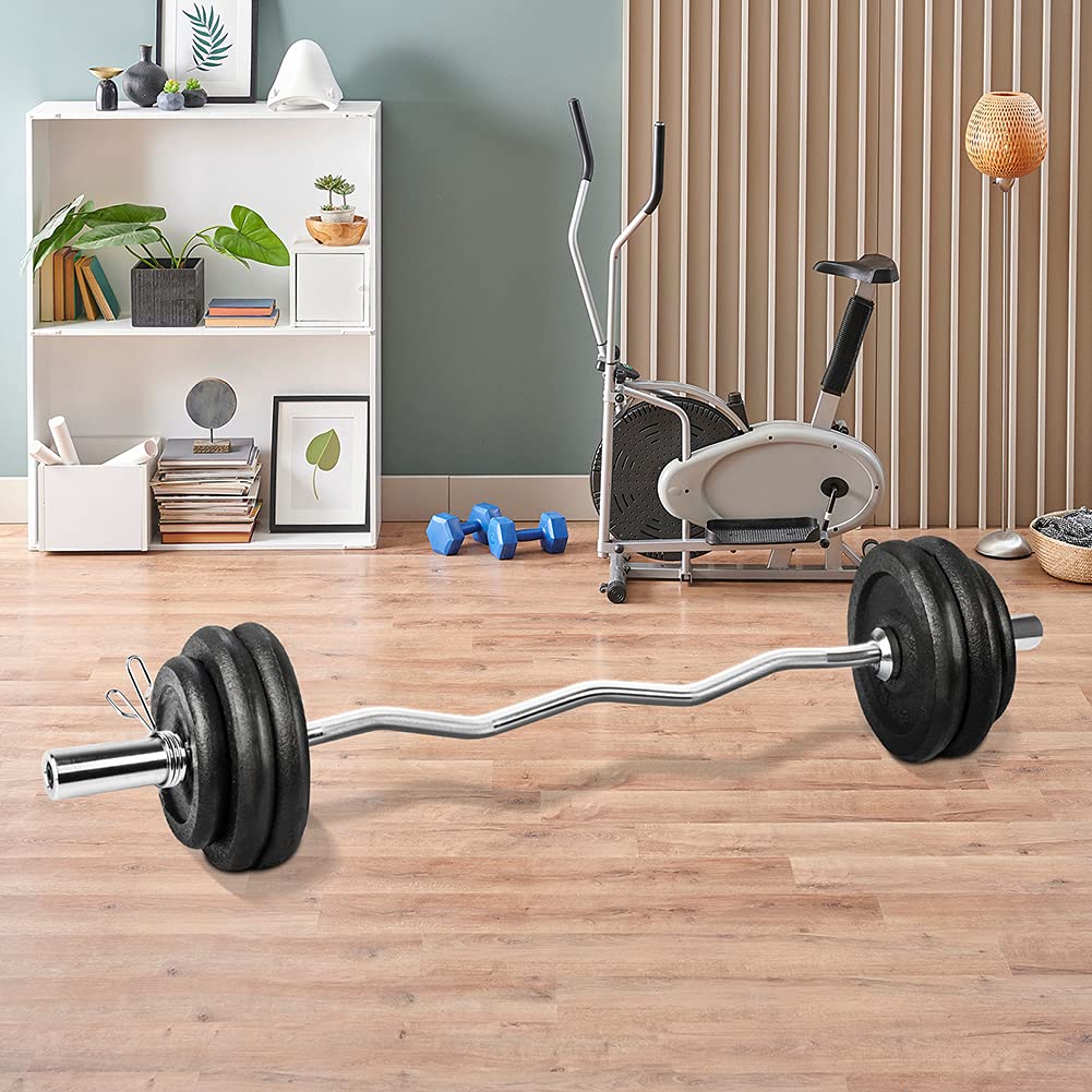 Bilanciere Olympia 120 Cm Con Impugnatura Zigrinata - Portata 320 Kg | Cromato Con Chiusure A Molla - Foto 10