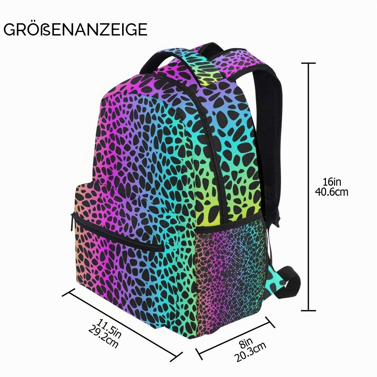 Mnsruu Leopard Studenten Rucksack Backpack für Mädchen Jungen & Kinder Schulrucksack College Reiseeucksack Tagesrucksack für Sport & Outdoor