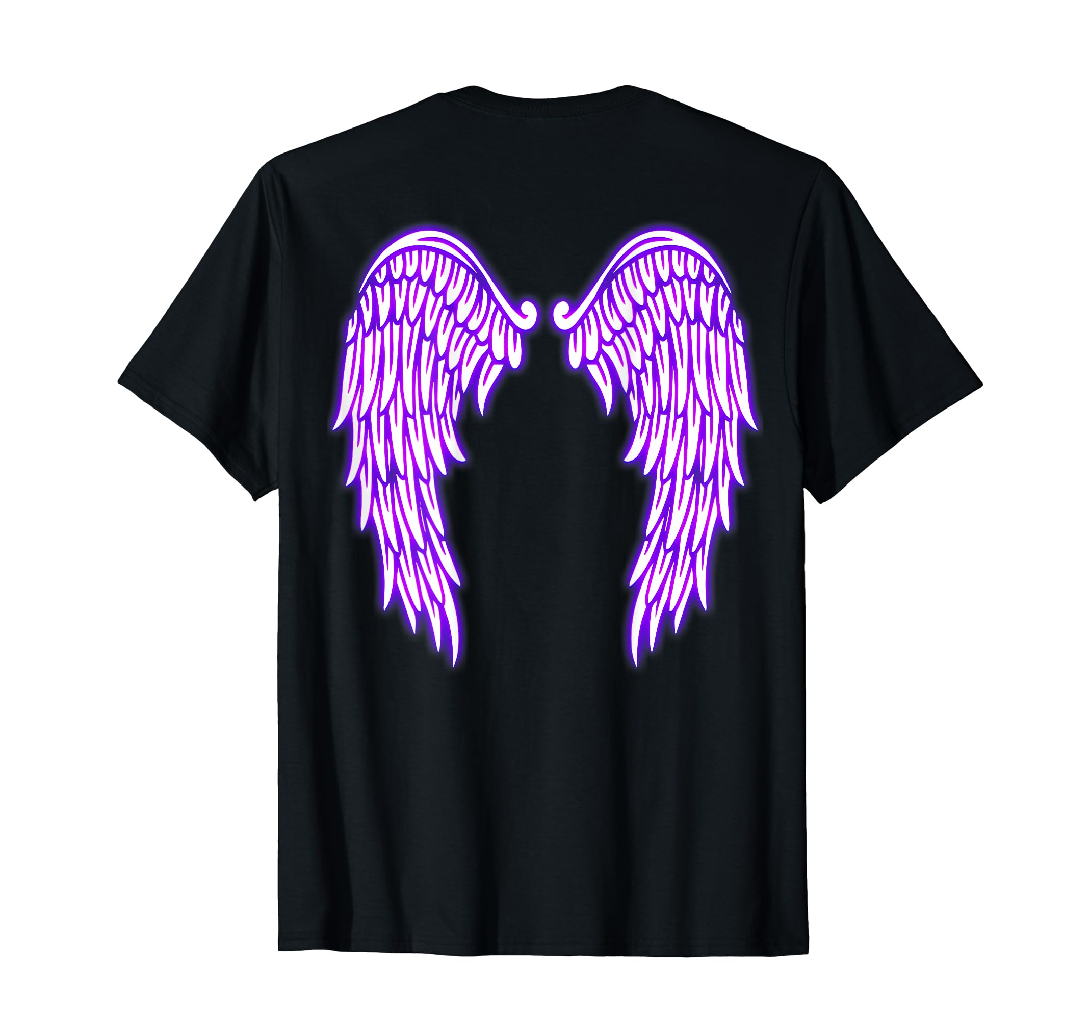 Amazon.com: Angel Wings White and Purple T-Shirt