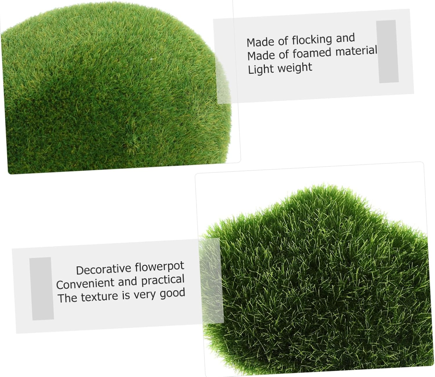 13pcs Micro Fake Stone Flocking Stone Ornament Moss for DIY Home Garden Decoration