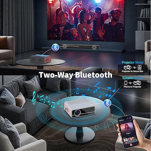 Miniatura 6 de Licencia oficial de NetflixProyector inteligente PANSEBA 4K con WiFi Bluetooth, corrección Keystone automática, enfoque rápido 2S, proyector de