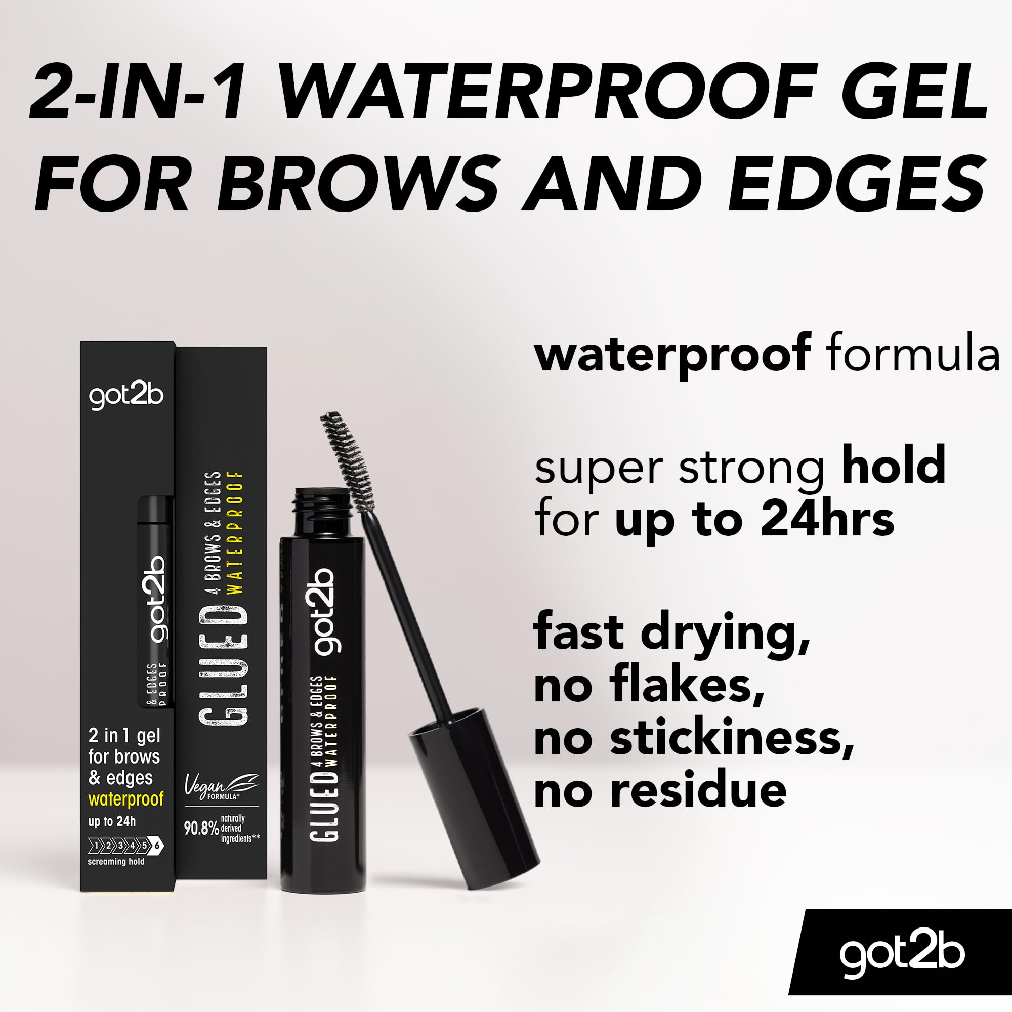 got2b glued for Brows & Edges eyebrow gel, vegan waterproof eyebrow gel, fast drying with no residue or stickiness 16ml - Image 2