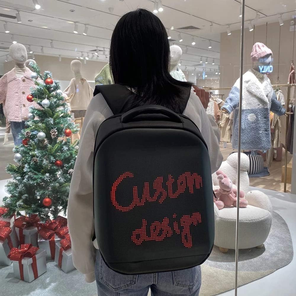 Product Deal CYB Smart LED Backpack with Customizable Digital Pixel LED Screen with APP - Includes Powerbank