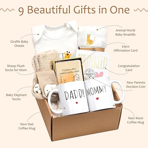 Miniatura 2 de Regalos para nuevas madres para mujeres, 9 piezas de regalos de embarazo para futura mamá, regalos lindos para bebés, regalos para padres nuevos