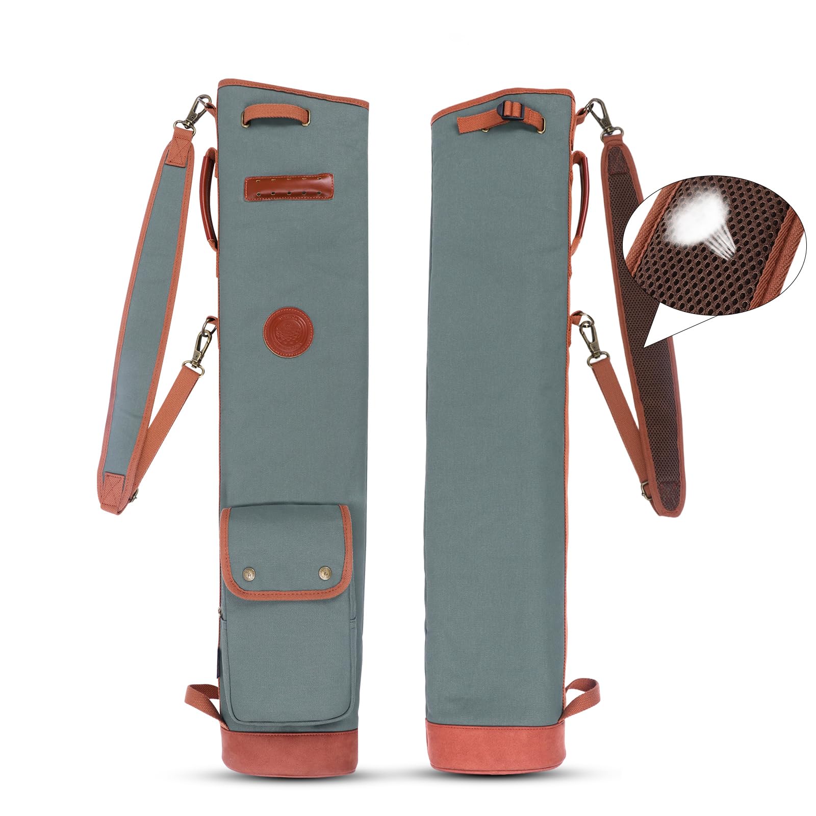 TOURBON Borsa leggera per golf club in tela per uomini e donne, colore: verde