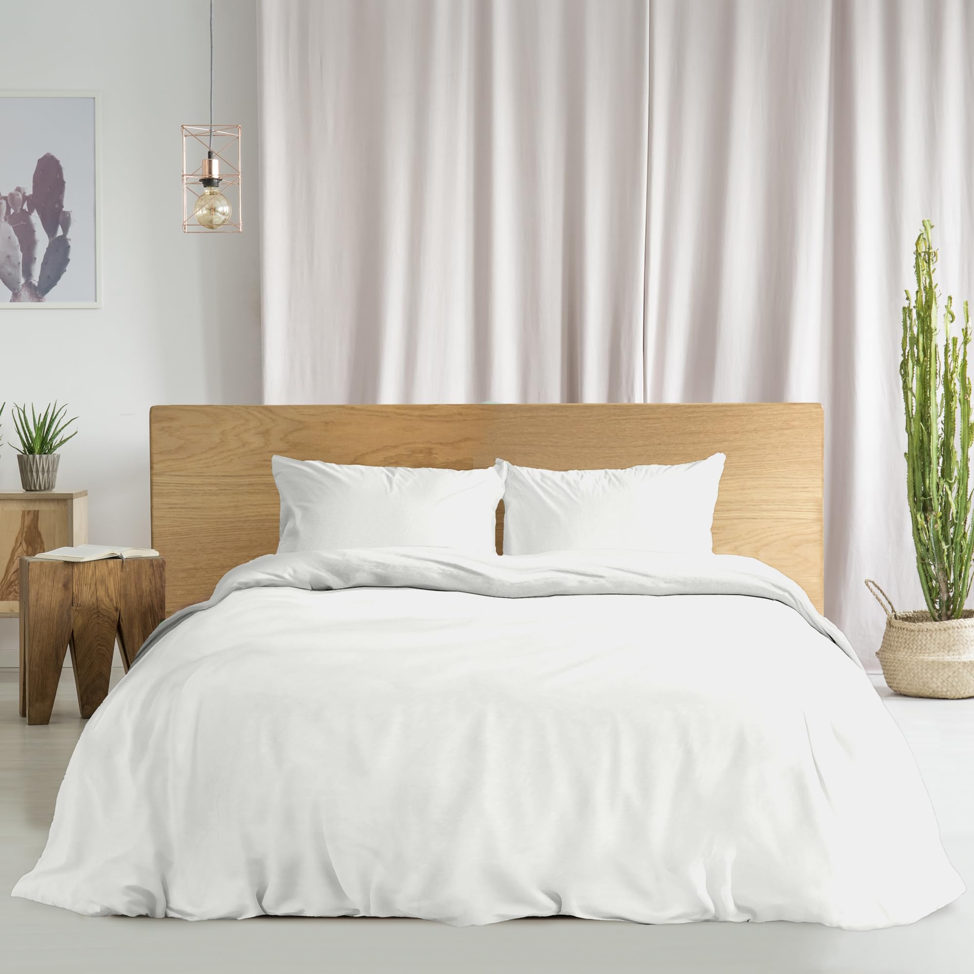 Ruggeri - Duvet Cover Set - 100% Pure Cotton - Made in Italy - Let's Color Collection! (Double, White)